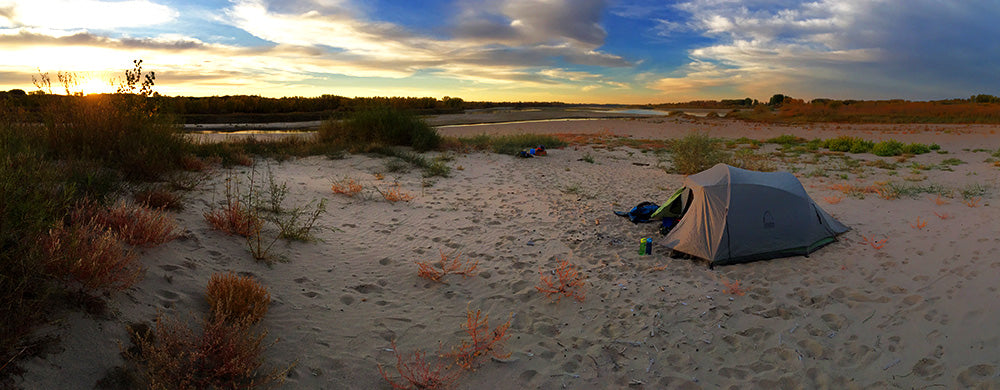 Camping South Saskatchewan River