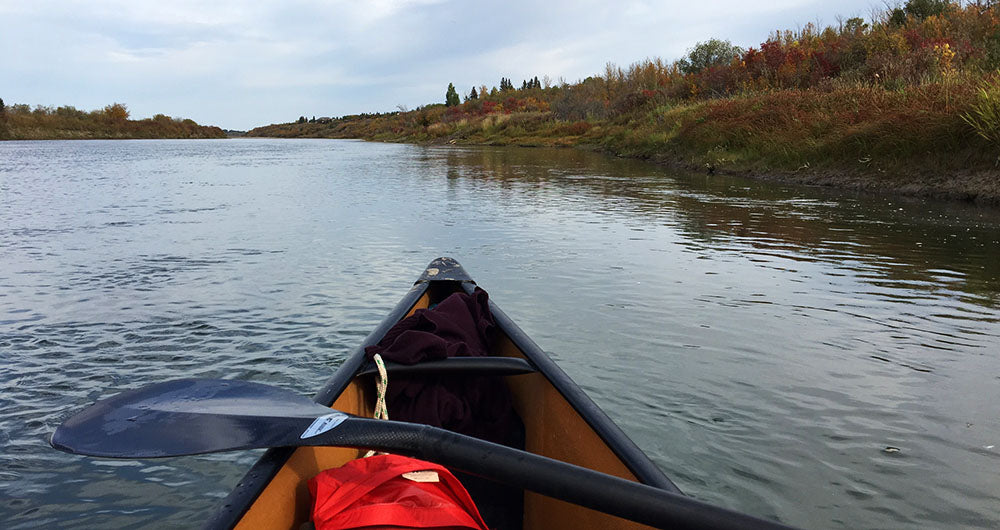 Fall paddling on the South Saskatchewan River