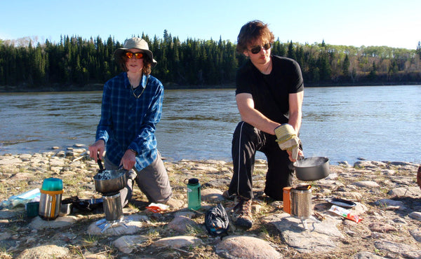 canoe trip man cook off