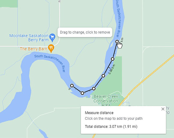 google maps measure distance tool 