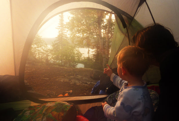 tent in the morning