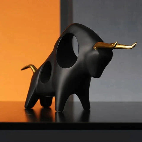 Brooklyn Bull Sculptures by Allthingscurated capture the elegance and dramatic aura of the auspicious animal in a sleek, modern design with matte black finish and gold-accented horns. A visually-appealing and timeless collection, it’s a fashionable piece to add to any contemporary home and spaces. And perfect as a gift for those with a Taurus horoscope or Chinese Ox zodiac sign.