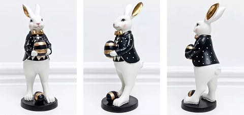 Our Regal Rabbit Family Figurines by Allthingscurated are beautifully-crafted and decorative. Made high-quality resin, these unique figurines will add a touch of elegance and whimsy to your home décor. Available in 6 designs, they are the perfect additions to your spring and Easter decorations.