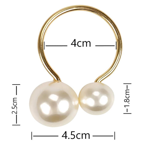 Faux Pearls Napkin Rings in a set of 6 by Allthingscurated are adorned with big and small pearls to create an overall look of elegance and sophistication.  They are perfect for special occasions. Come available in 4 different color combinations.