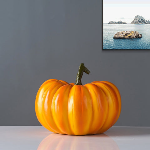 Faux Pumpkins Decor by Allthingscurated. These charming and realistic ornamental pumpkins come in 3 sizes. Perfect for your holidays and fall decoration, making your home extra cozy and warm this Thanksgiving and Halloween. Featured here is a small size.