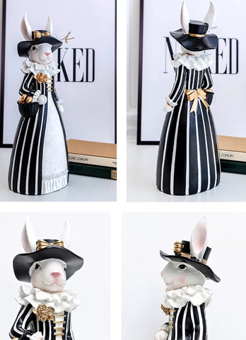 Our Regal Rabbit Family Figurines by Allthingscurated are beautifully-crafted and decorative. Made high-quality resin, these unique figurines will add a touch of elegance and whimsy to your home décor. Available in 6 designs, they are the perfect additions to your spring and Easter decorations.