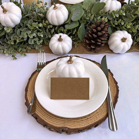Faux Mini White Pumpkins by Allthingscurated is the perfect party decoration for Halloween, Thanksgiving and all fall festivities.  Comes in a bundle of 6 mini pumpkins they will lend your home a festive touch.  Perfect for scatter across your dining table to create a unique table setting.