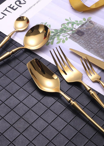 Bright Gold Stainless Steel Flatware – Allthingscurated