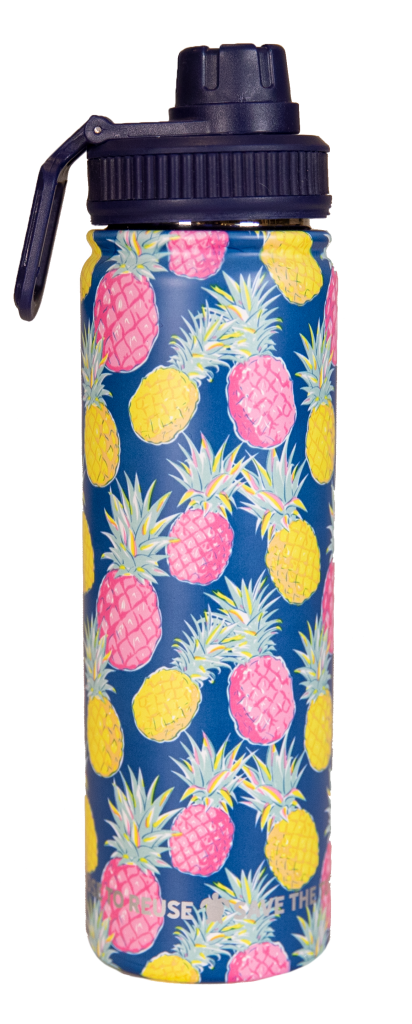 Simply Southern Preppy Pineapple Large 40 oz Stainless Steel Water Bottle