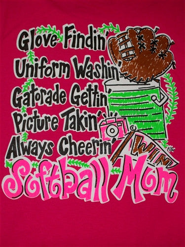 Southern Chics Funny Baseball Mom 2 Sweet Girlie Bright T Shirt Small