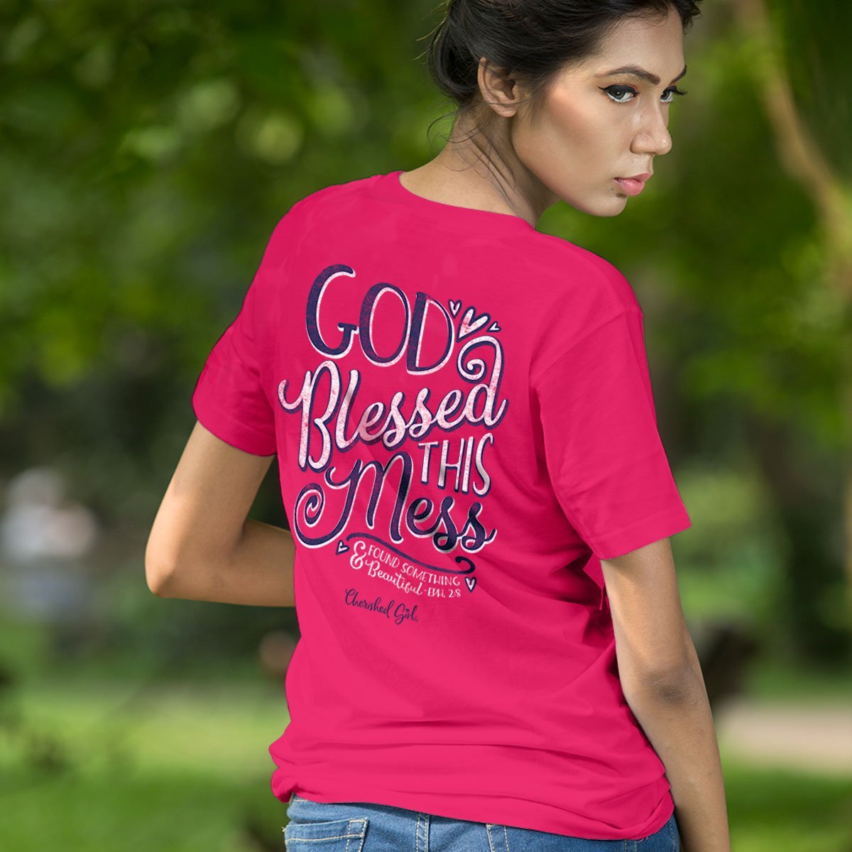  Cherished Girl Womens T-Shirt Too Many Blessings