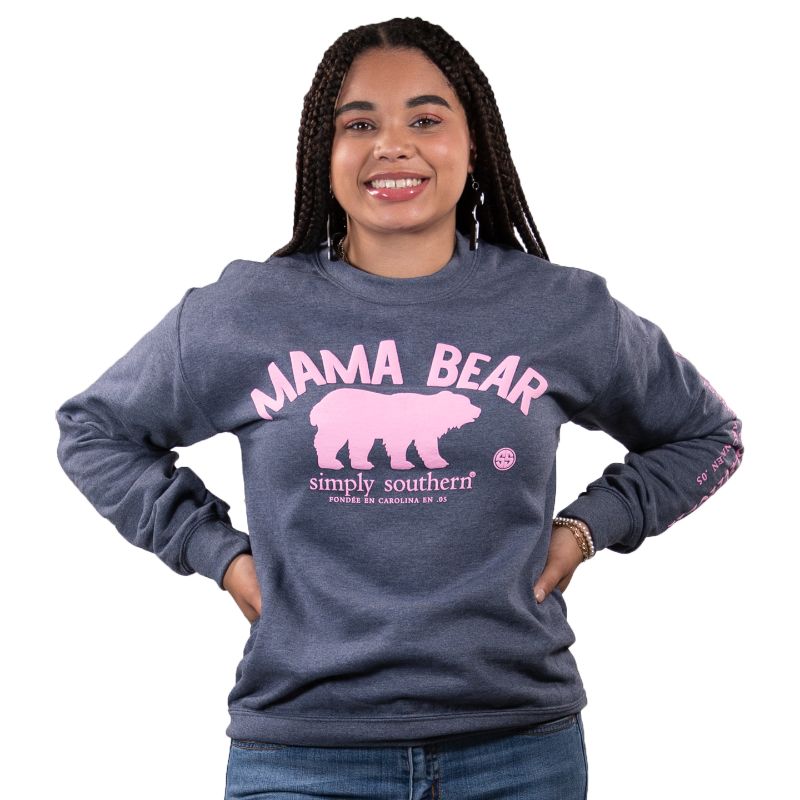 Simply Southern Mama Long Sleeve Crew Sweatshirt - SimplyCuteTees