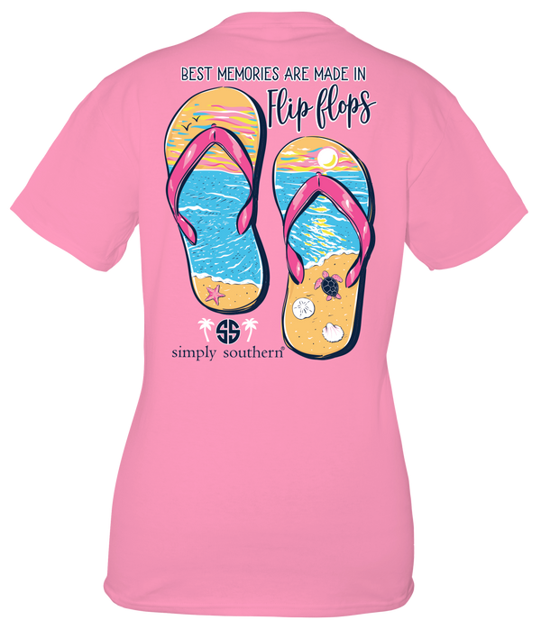 Simply Southern Preppy Best Memories Are Made In Flip Flops T-Shirt ...