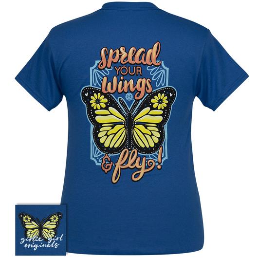 Girlie Girl Originals Preppy Her Own Wings Butterfly T-Shirt