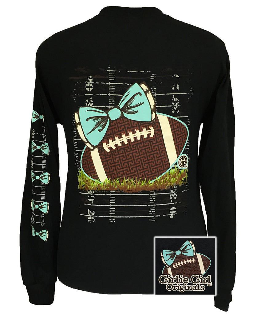 Girlie Girl Originals Preppy Football Team Big Bow Long Sleeves Bright ...