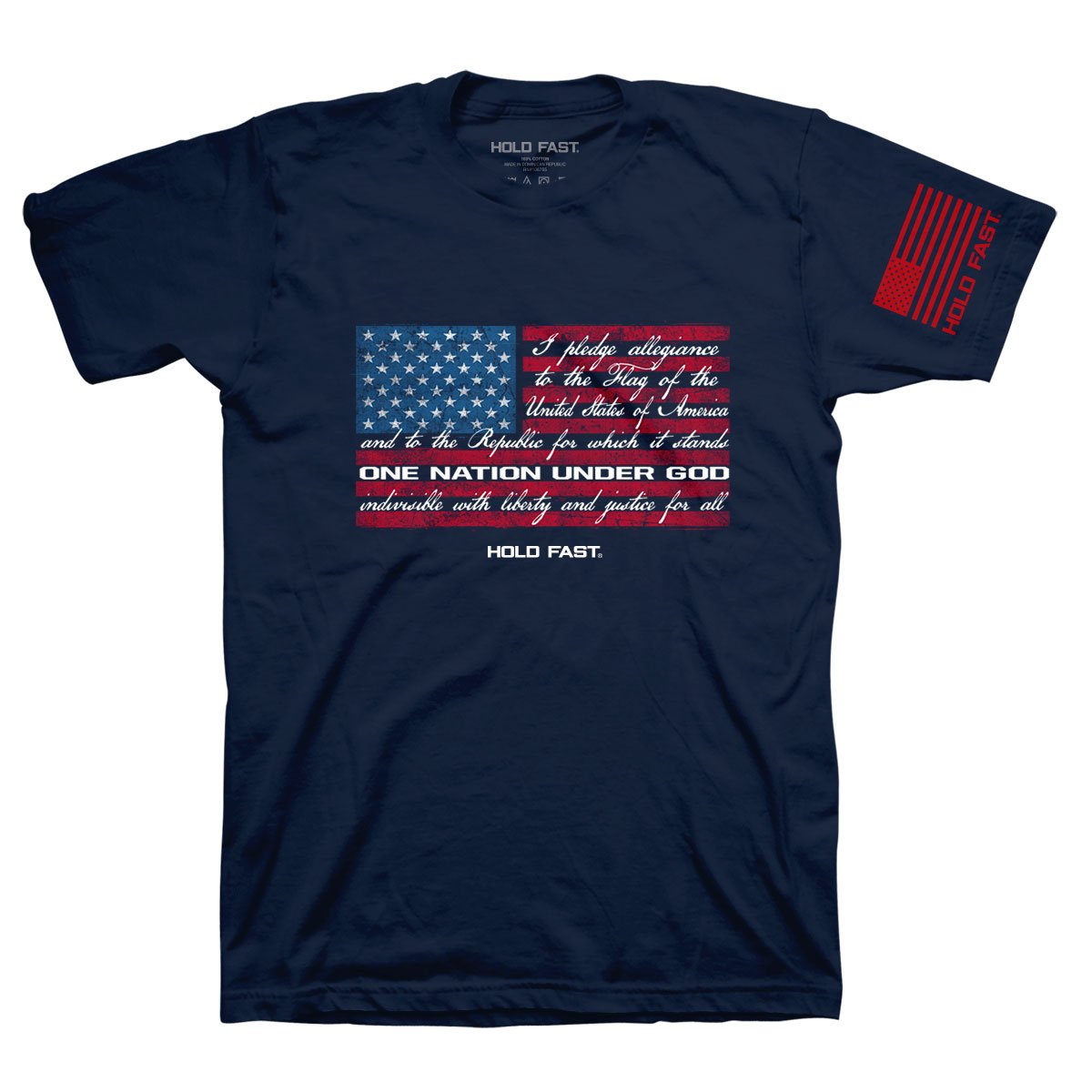 Hold Fast USA Pledge Flag Christian Unisex T-Shirt - SimplyCuteTees