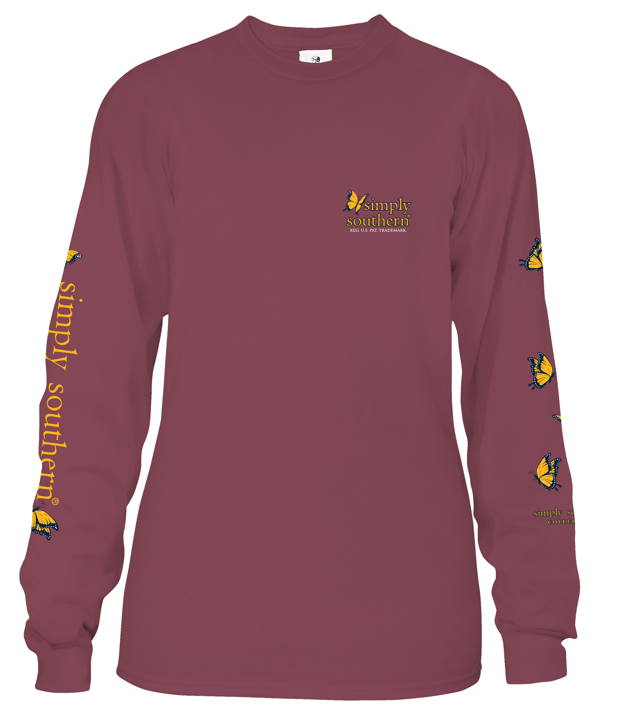 Simply Southern Preppy Butterfly Logo Long Sleeve T-Shirt - SimplyCuteTees