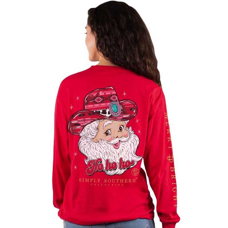 Cowboy Santa - Ho Ho Ho - SS - F22 - Adult Long Sleeve