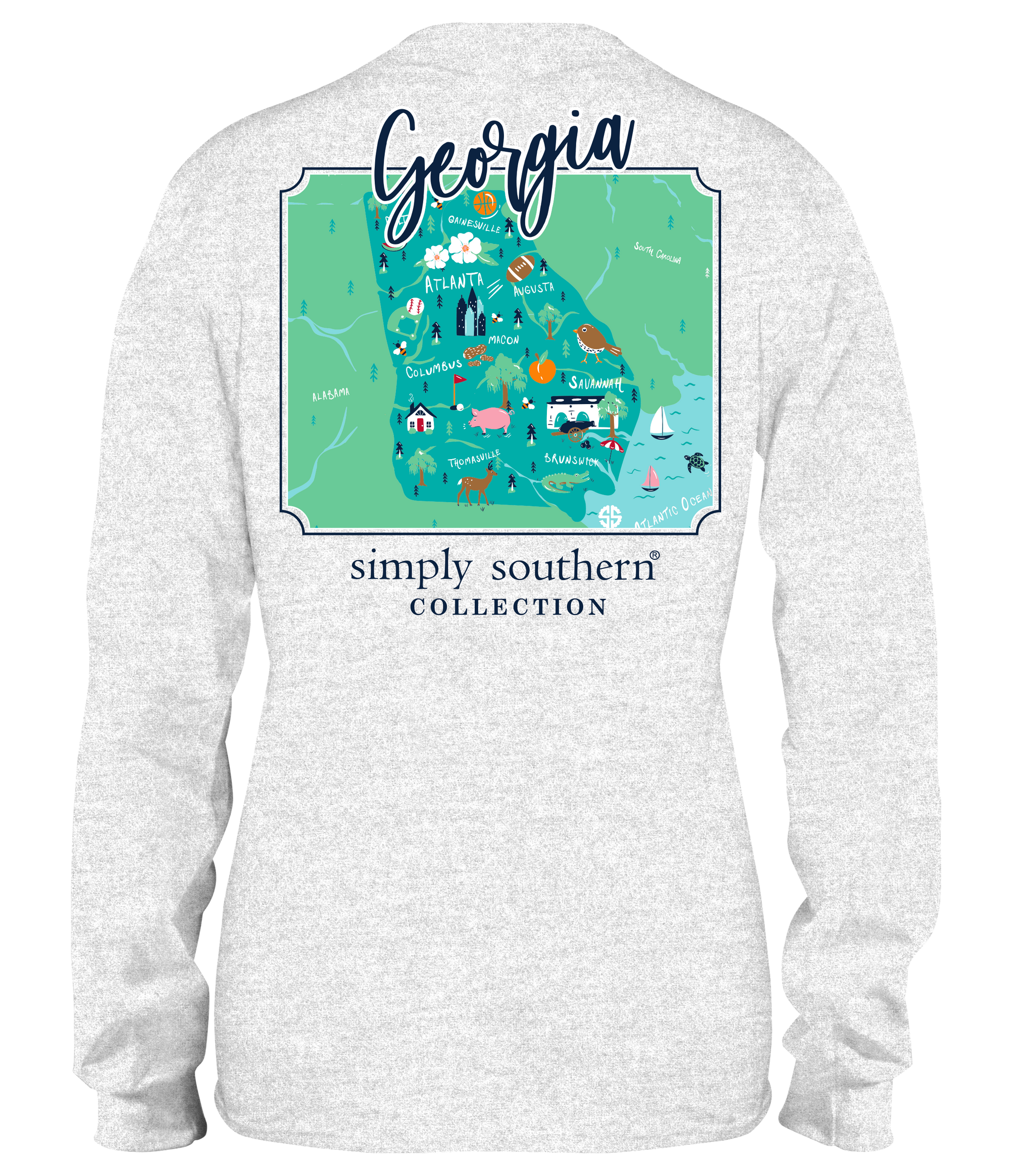 Simply Southern Georgia State Long Sleeve T-Shirt - SimplyCuteTees