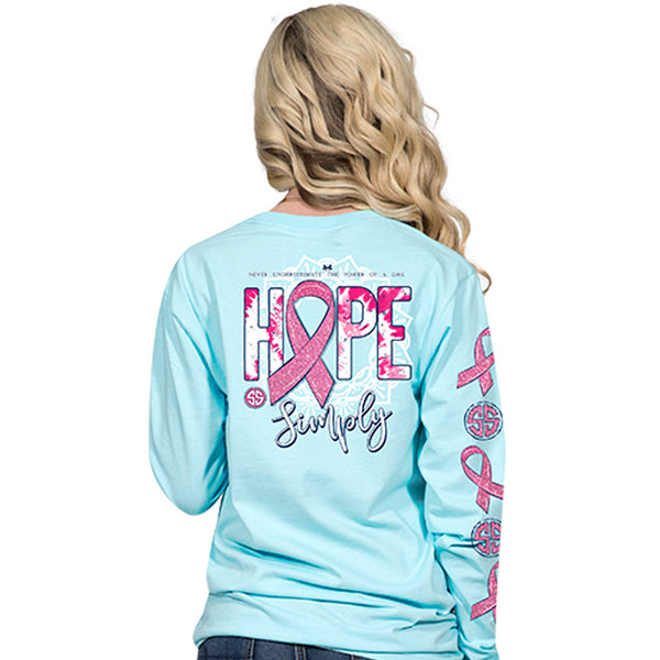 Simply Southern Preppy Hope Marine Cancer Long Sleeve T-Shirt ...
