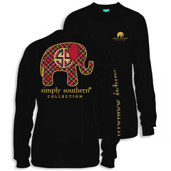 Gracias por tu ayuda Guardia malicioso SALE Simply Southern Preppy Plaid Elephant Long Sleeve T-Shirt -  SimplyCuteTees