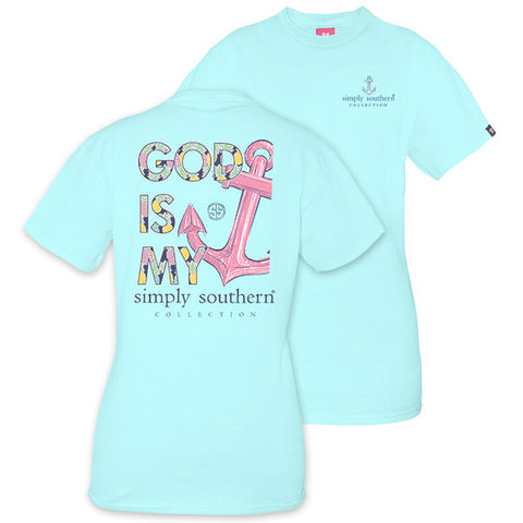 Simply Southern Preppy God Is My Anchor T-Shirt | SimplyCuteTees