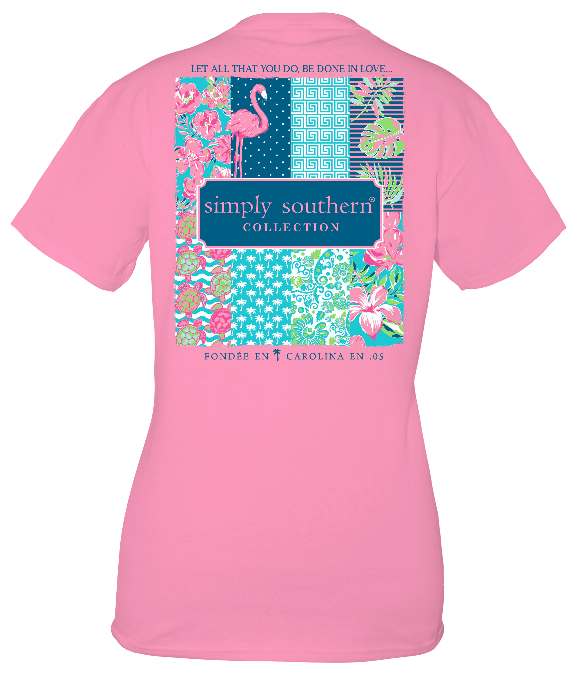 Simply Southern Preppy Classic Logo Pattern T-Shirt - SimplyCuteTees