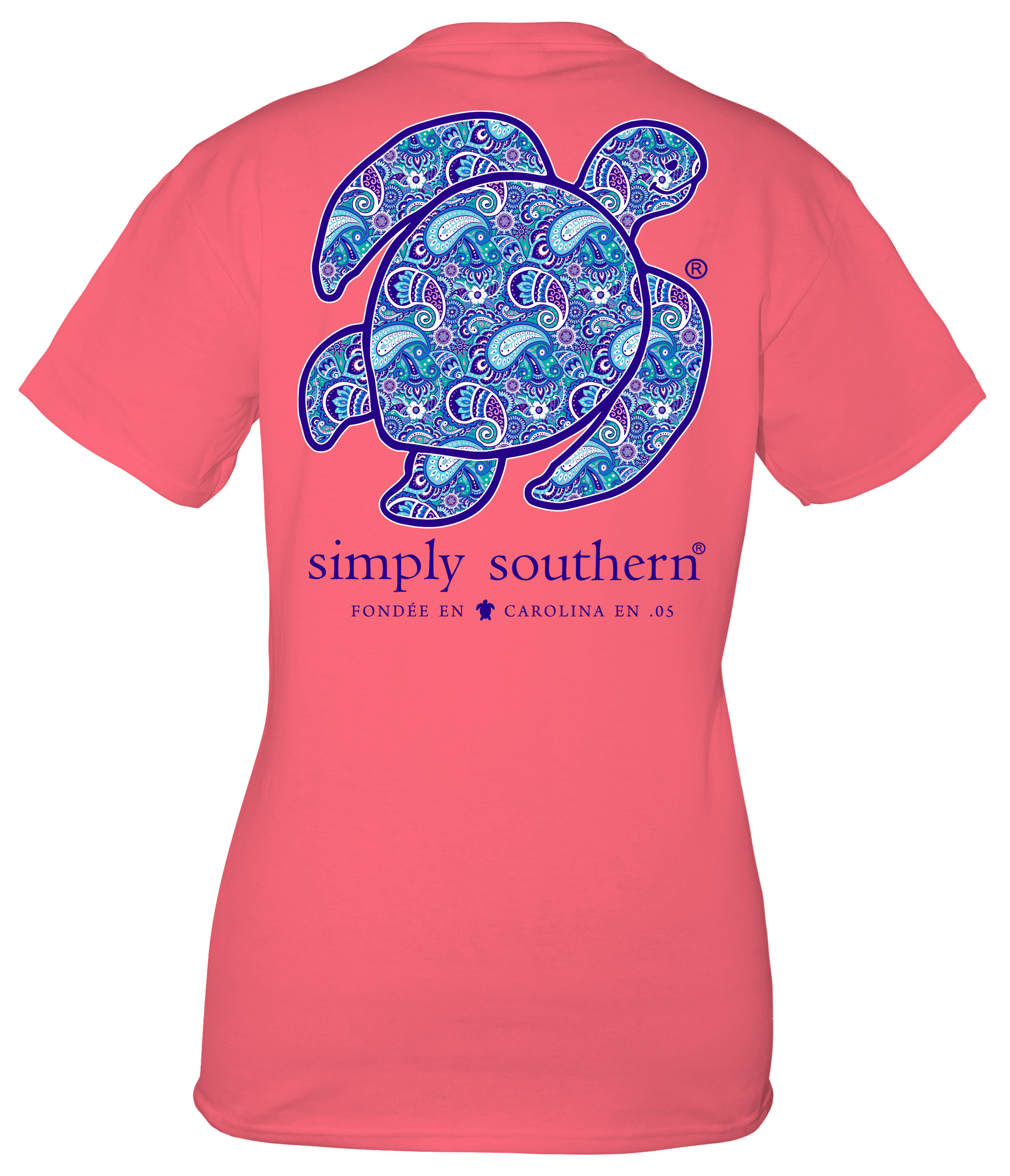 Simply Southern Preppy Save The Turtles Paisley Turtle T-Shirt ...