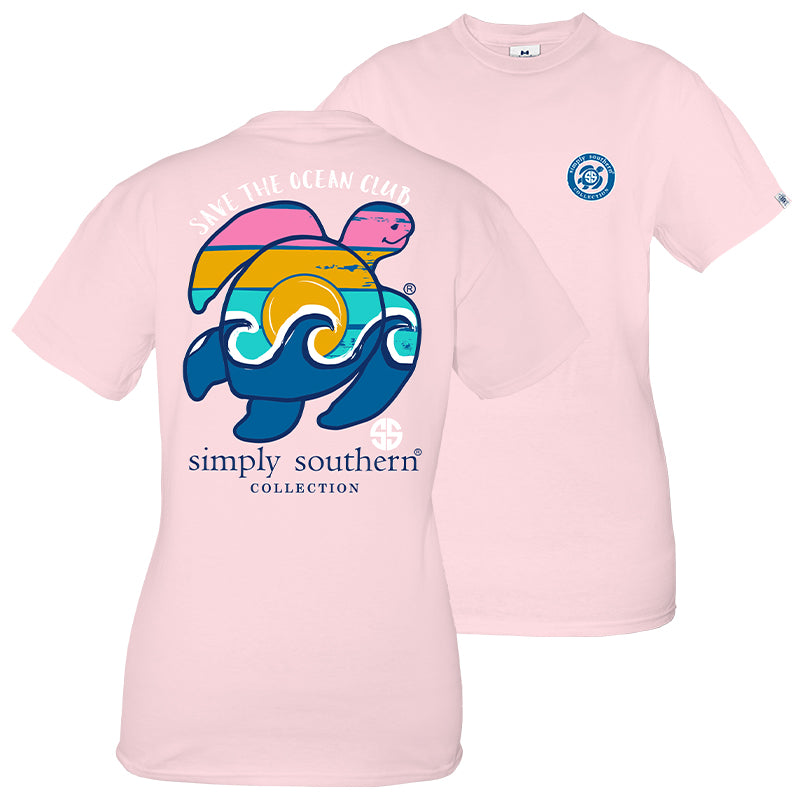 Simply Southern Preppy Save The Turtles Waves Turtle T-Shirt ...