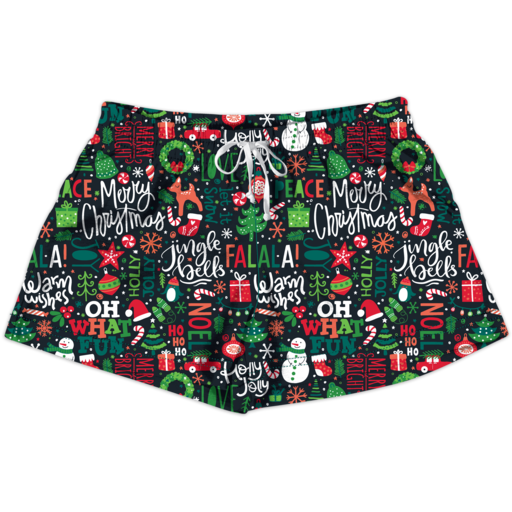 Southern Couture Christmas Candy Lounge Shorts - SimplyCuteTees