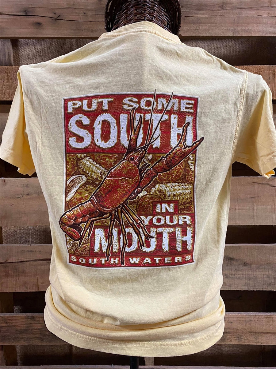 South Waters South in Your Mouth Crawfish Comfort Colors unisex T Shirt Tank Top Medium