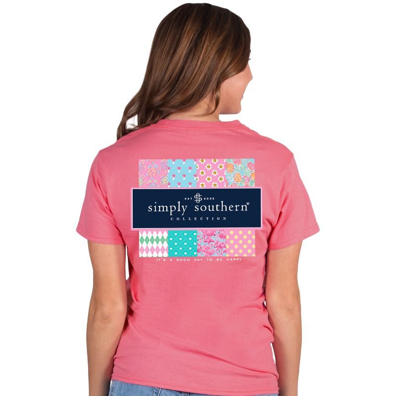 Sale Simply Southern Preppy Classic Logo Pattern T-Shirt