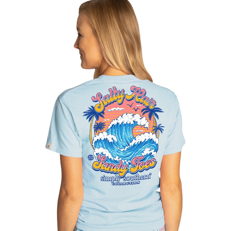 Sale Simply Southern Preppy Salty Hair Beach T-Shirt