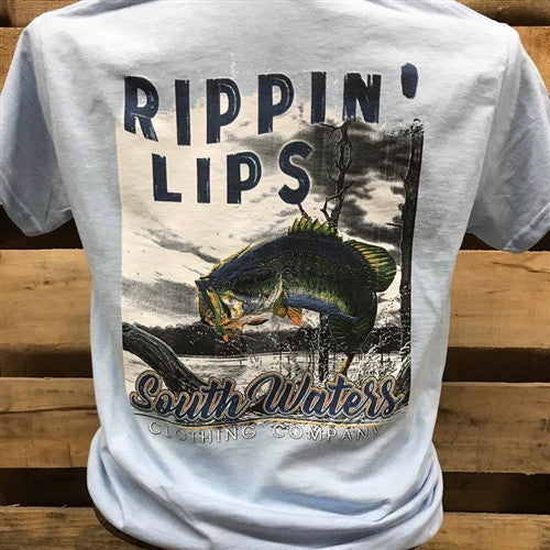 South Waters Rippin Lips Fish Fishing Country Unisex Bright T Shirt ...