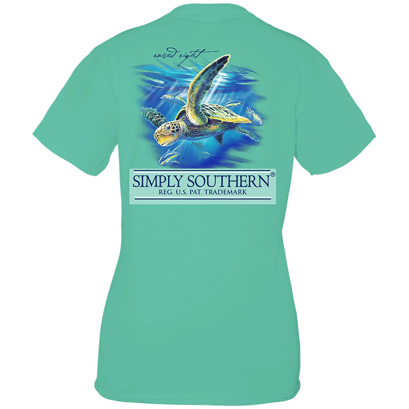 Simply Southern She Is Strong Turtle T-Shirt Small / Conch