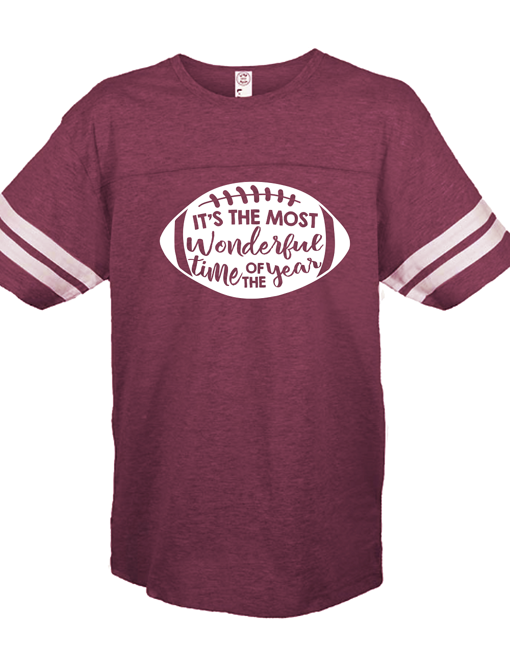 Sassy Frass Most Wonderful Time of the Year Football Season Maroon Vintage Jersey Girlie Bright T Sh