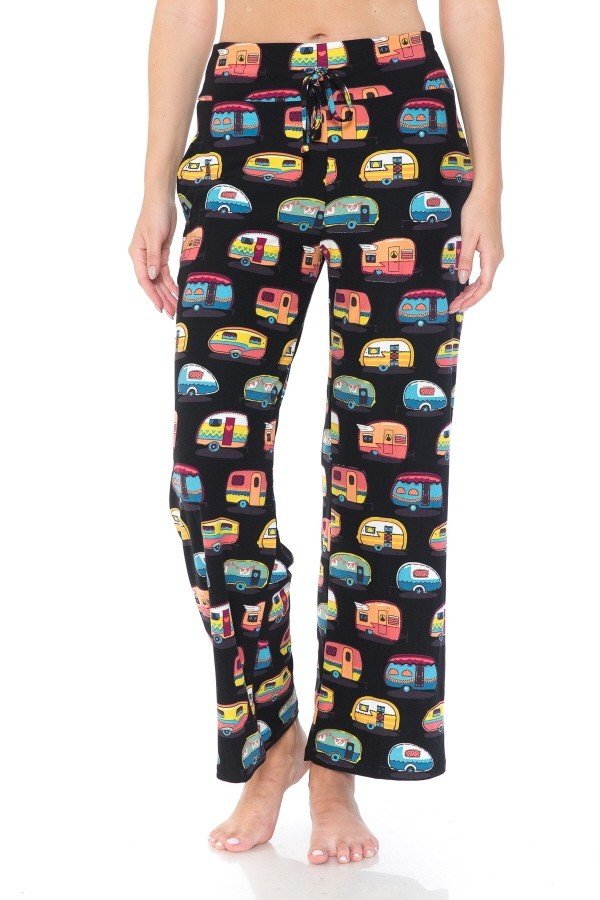 Bicycle Heart Print Comfortable Soft Lounge Pajama Pants - SimplyCuteTees