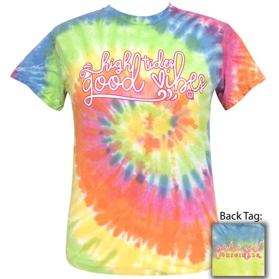 Girlie Girl Originals Preppy Good Vibes Tiedye T-Shirt | SimplyCuteTees