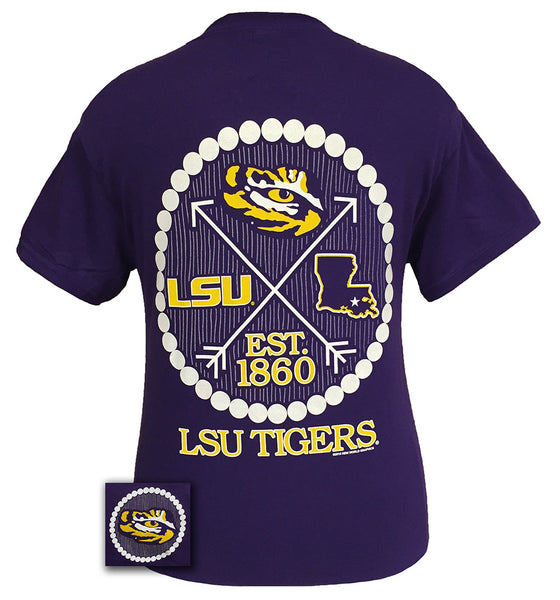 Download Louisiana State LSU Tigers Arrow Pearls Girlie Bright T ...