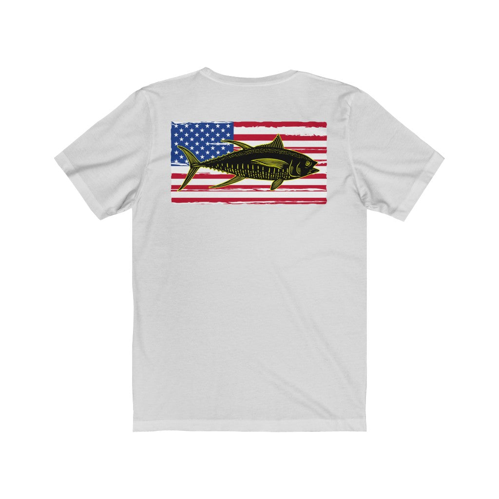 Island Vibes Apparel American Flag and Sailfish Design - Men's