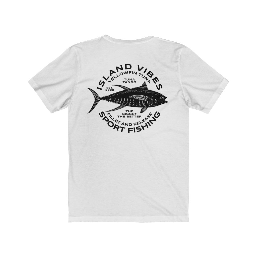 American Flag with Yellowfin Tuna, Island Vibes Sport Fishing