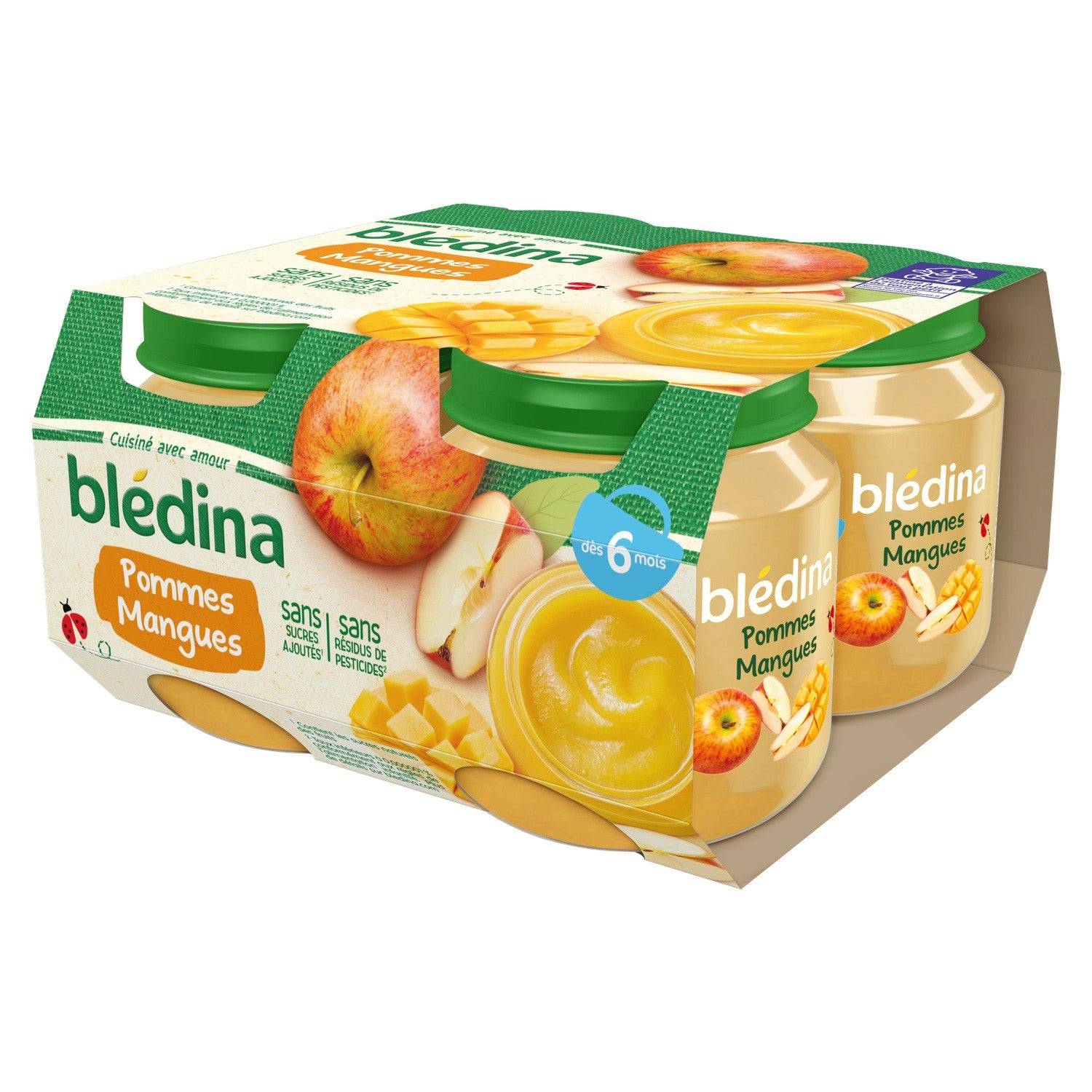 Petit Pot Pommes Mangues Des 6 Mois 4x130g Bledina Easy Meal And Co