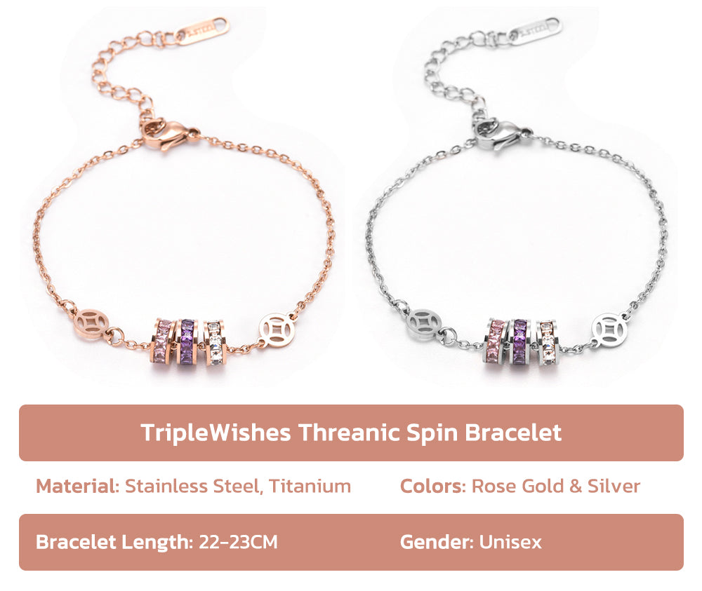 TripleWishes Threanic Spin Bracelet