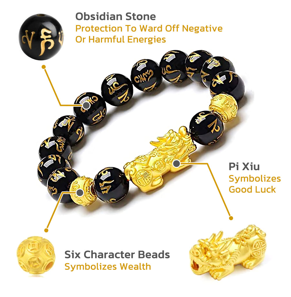 CNDB FengShui Pi Xiu Obsidian Bracelet