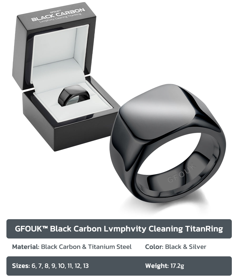 GFOUK™ Black Carbon Lvmphvity Cleaning TitanRing