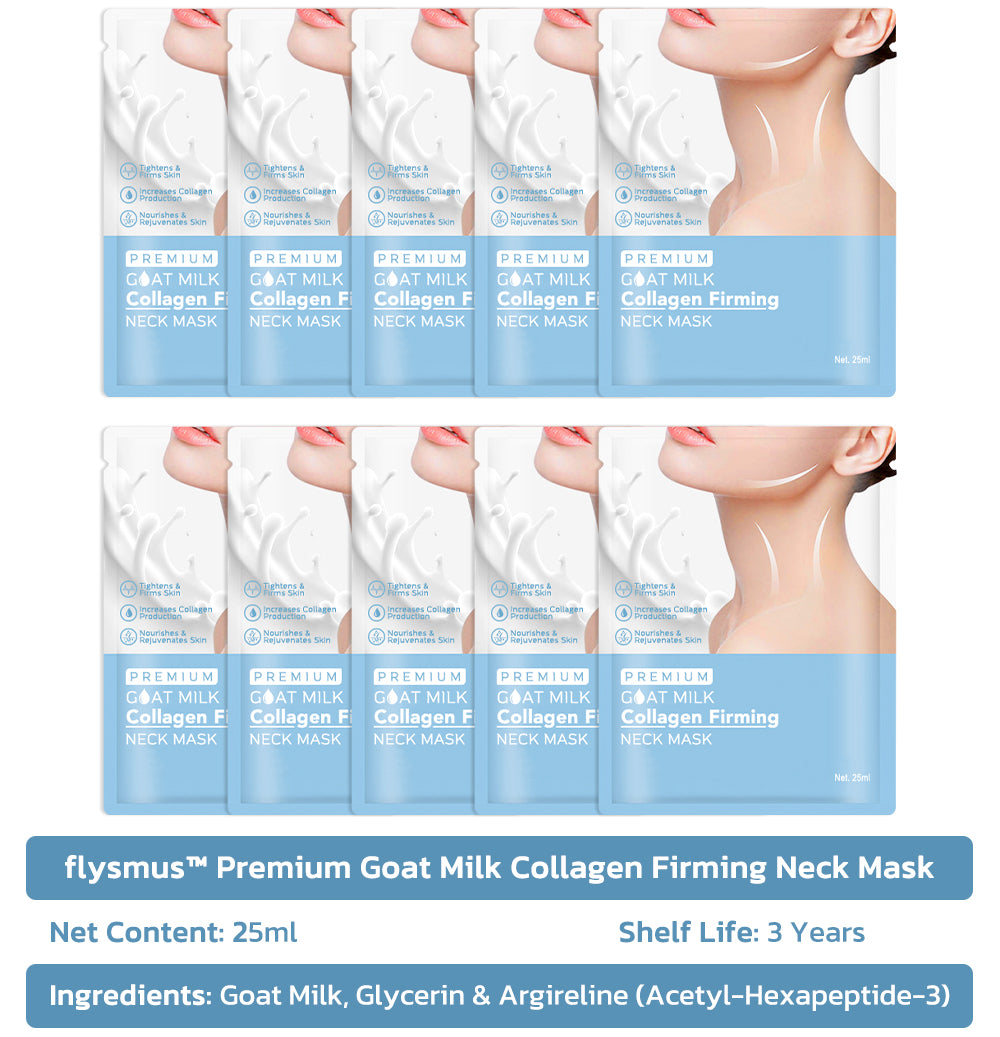 flysmus™ Premium Goat Milk Collagen Firming Neck Mask