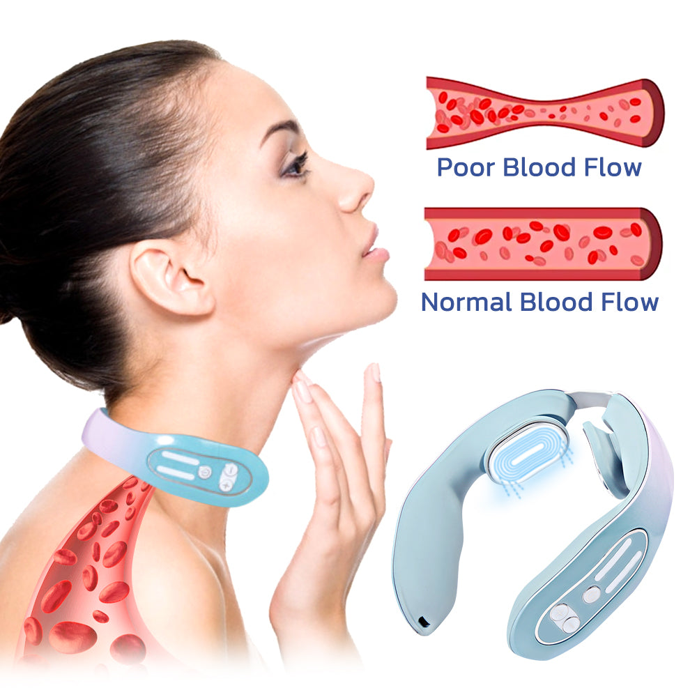 Neck Acupoint Lymphatic Massager, Electric Pulse Neck Massager