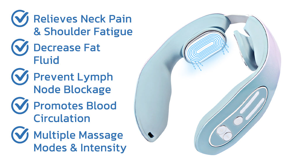 ANWX EMS Neck Acupoints Lymphvity Massager Device