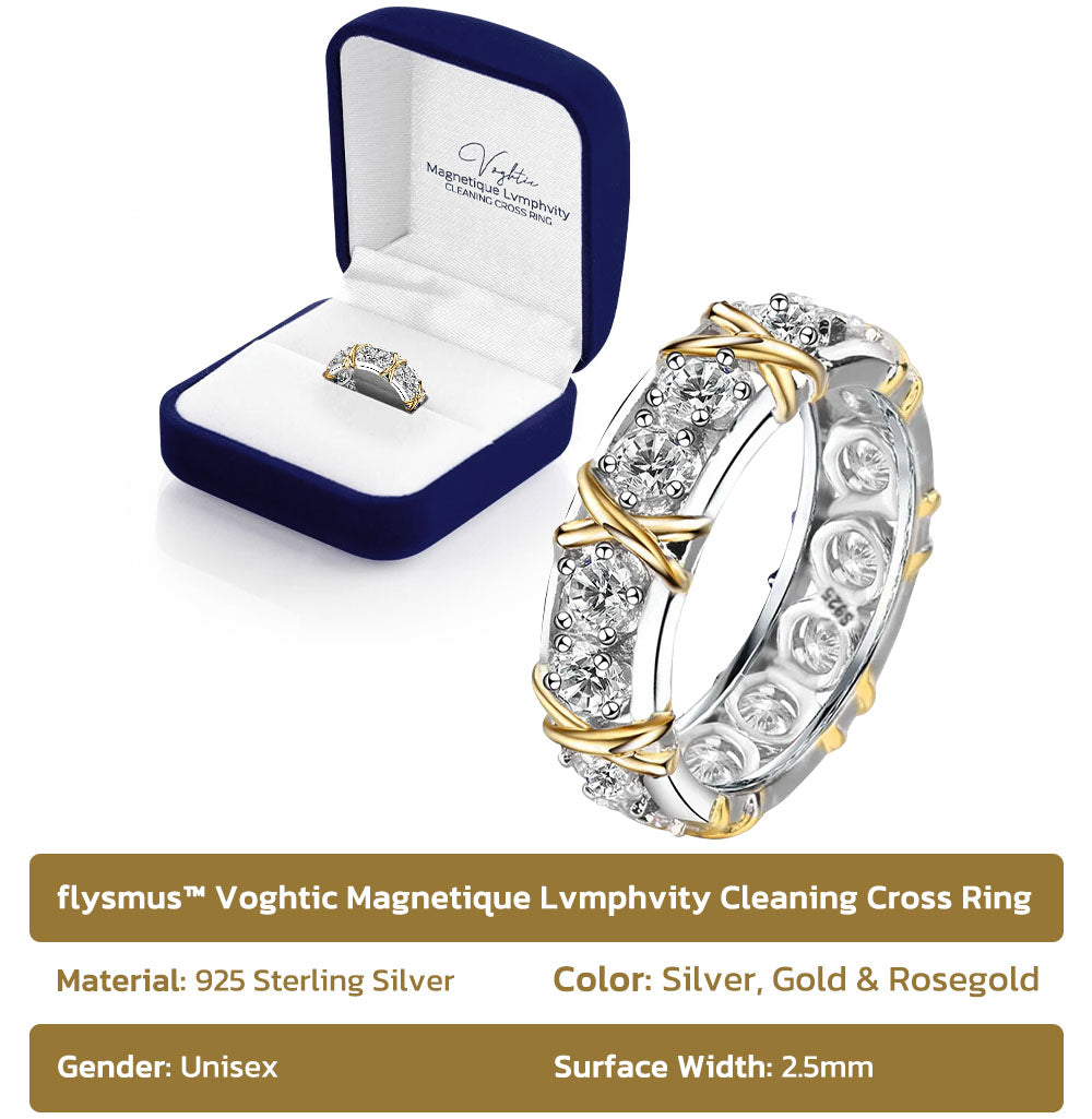 flysmus™ Voghtic Magnetique Lvmphvity Reinigung Kreuz Ring