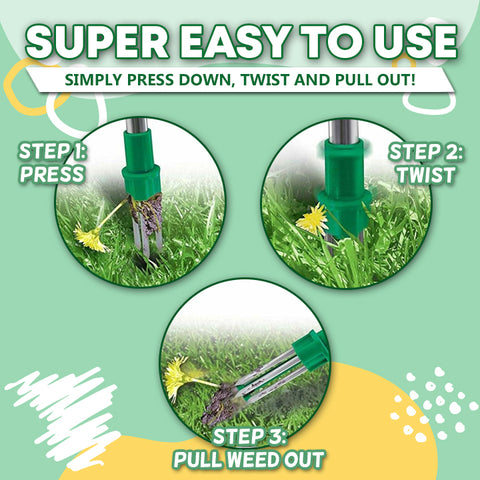 VIP Standing Plant Root Remover Hand Tool Garden Outdoor Removal Stainless Steel Farmland Puller Dandelion Manual Digging Lawn best electric string trimmer